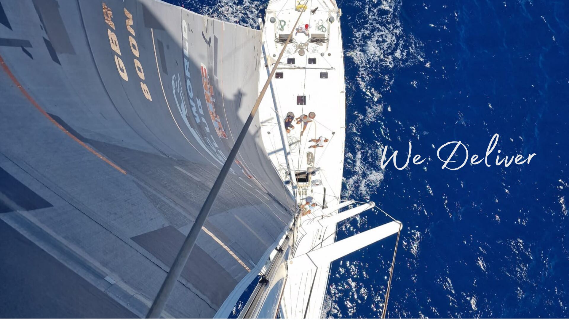 Sailing yacht under way on a European delivery passage